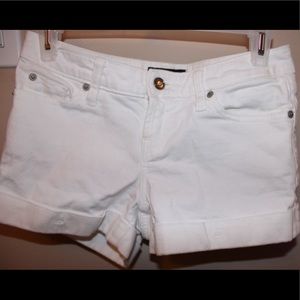White jean shorts